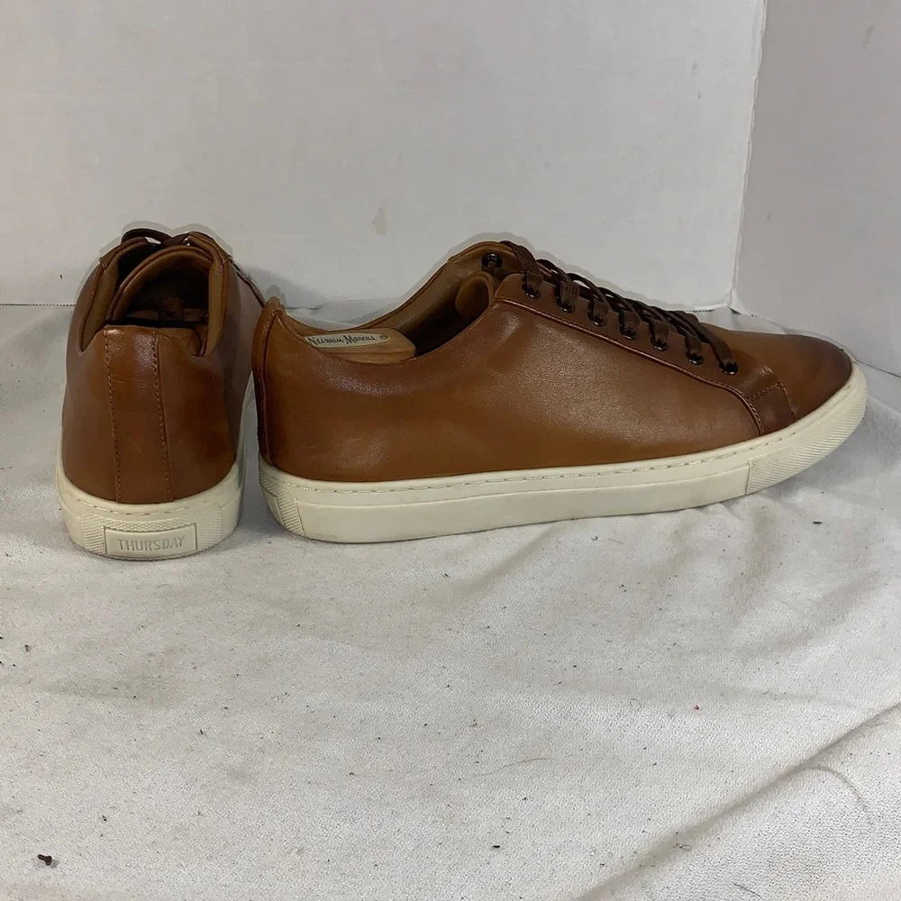 Thursday Boot Company Tan Leather Low-Top Sneakers